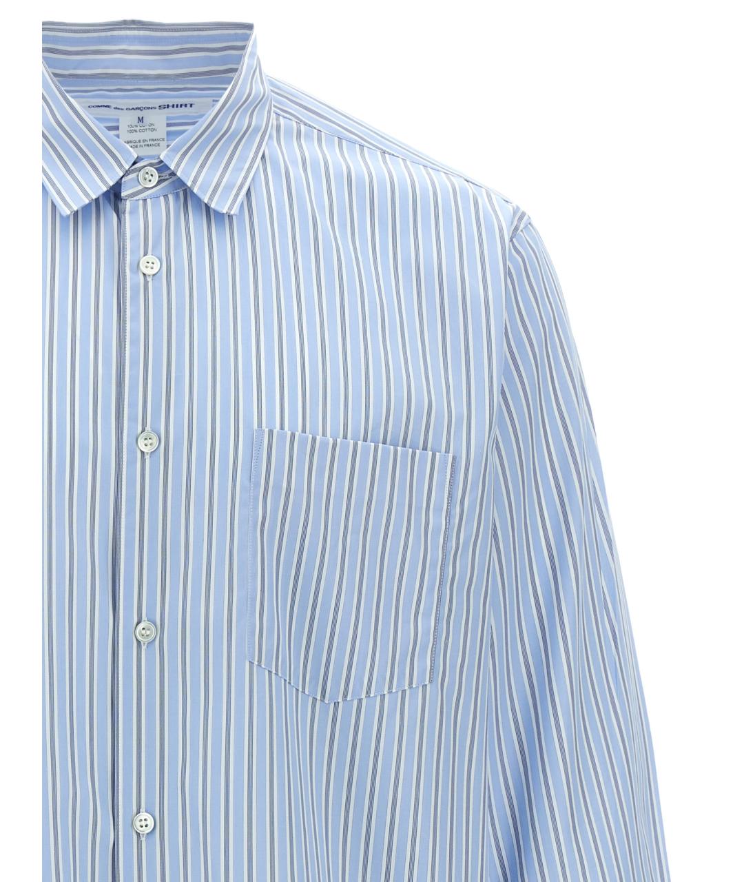 COMME DES GARÇONS SHIRT Голубая хлопковая кэжуал рубашка, фото 3