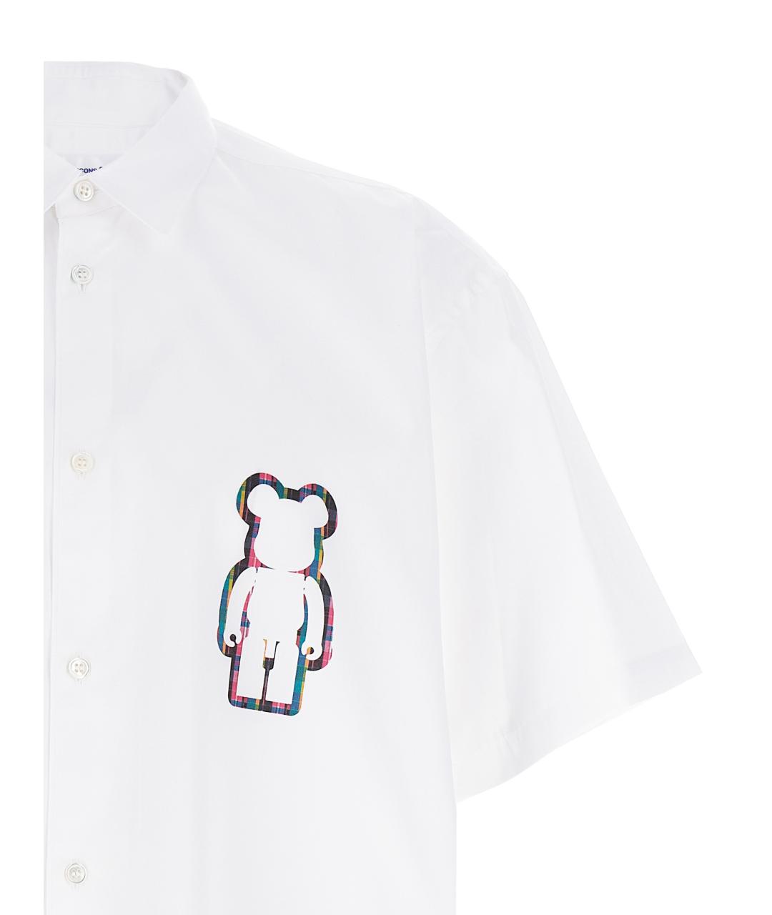 COMME DES GARÇONS SHIRT Белая хлопковая кэжуал рубашка, фото 3