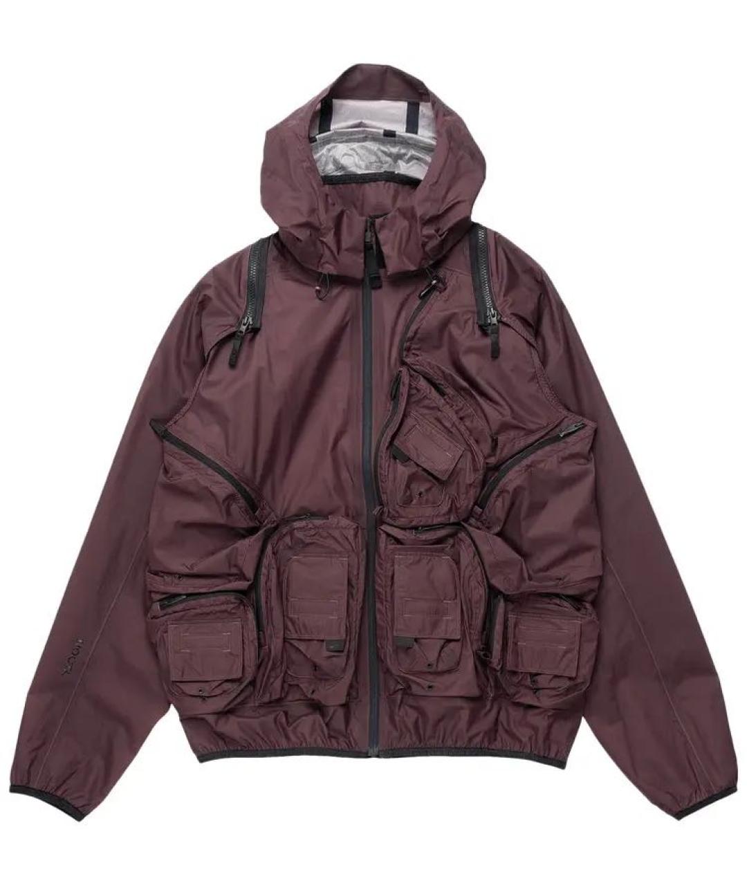 NIKE Бордовая синтетическая куртка, фото 1