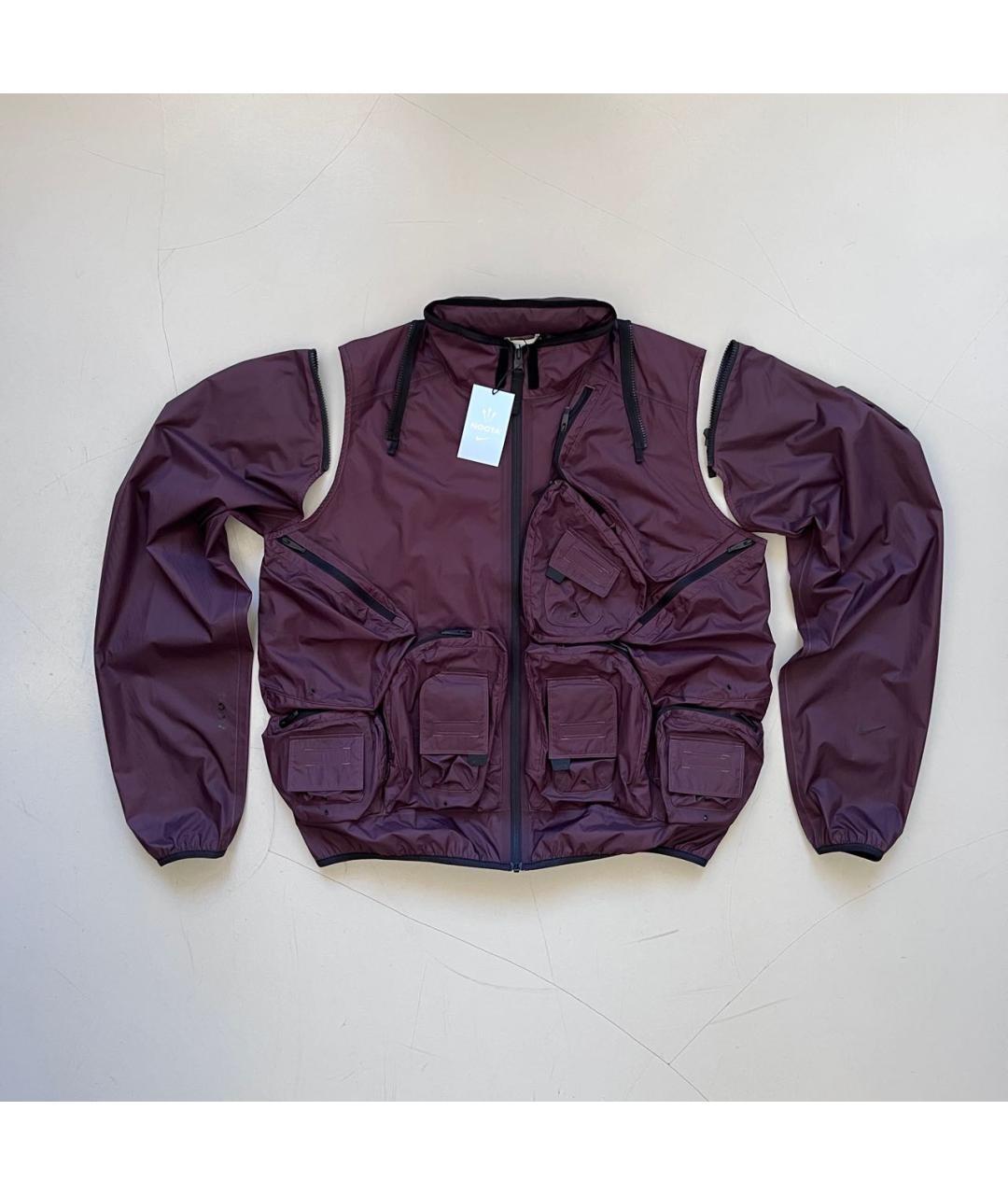 NIKE Бордовая синтетическая куртка, фото 3