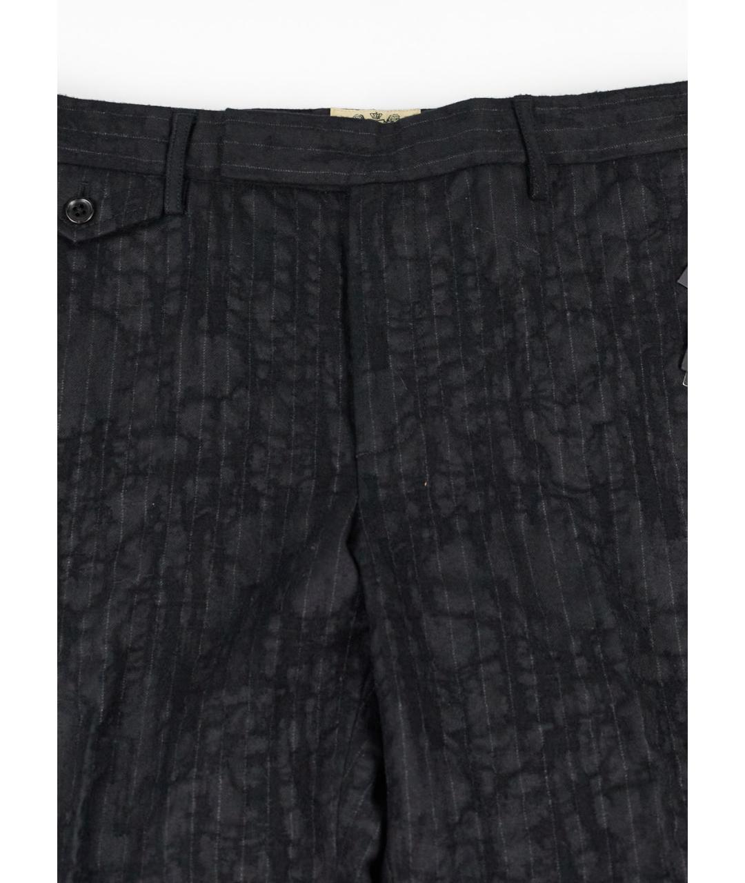 JUICY COUTURE Черные ацетатные классические брюки, фото 5