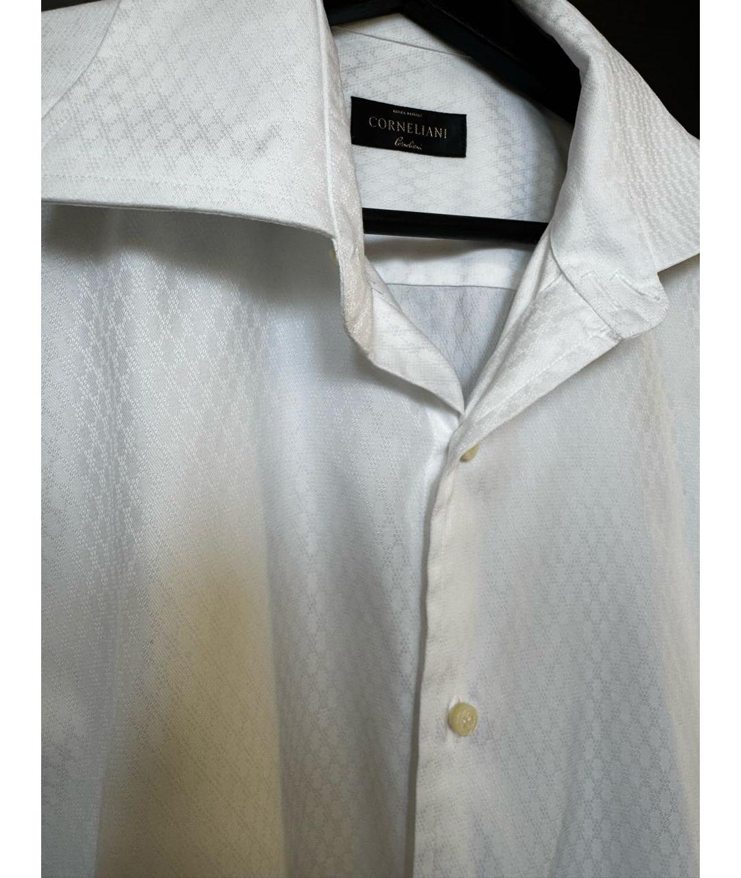 CORNELIANI Белая хлопковая классическая рубашка, фото 5