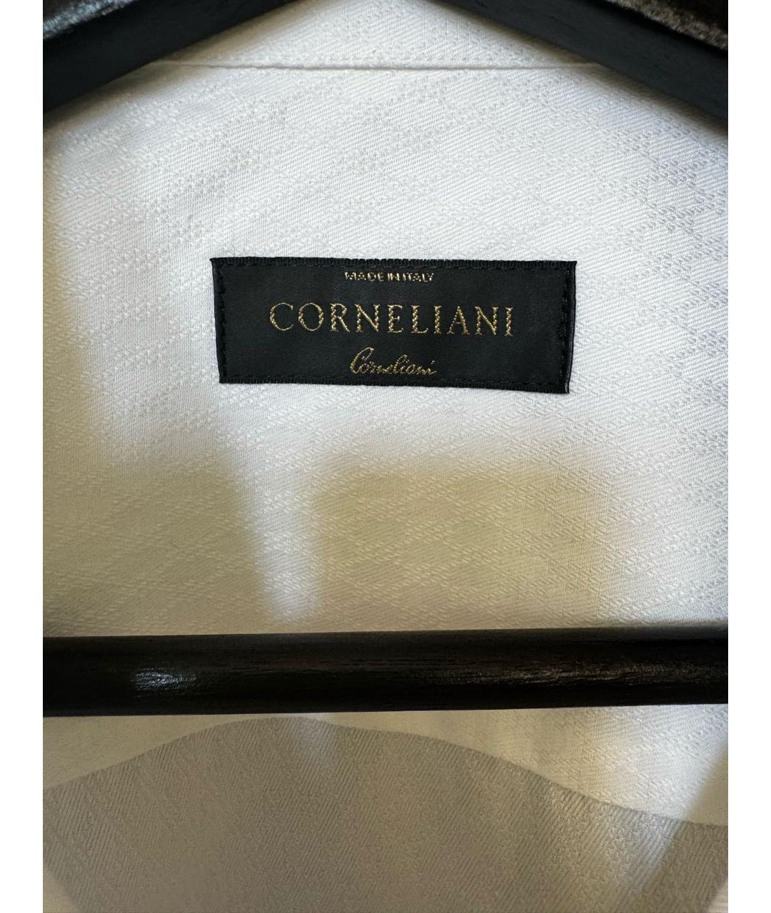 CORNELIANI Белая хлопковая классическая рубашка, фото 3