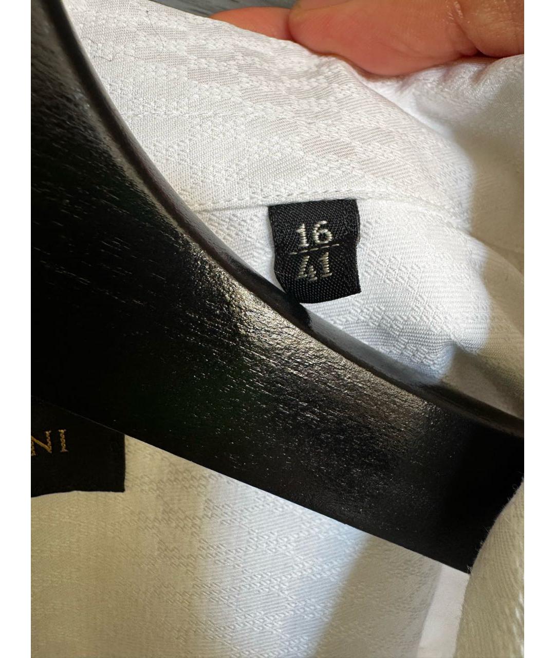 CORNELIANI Белая хлопковая классическая рубашка, фото 4