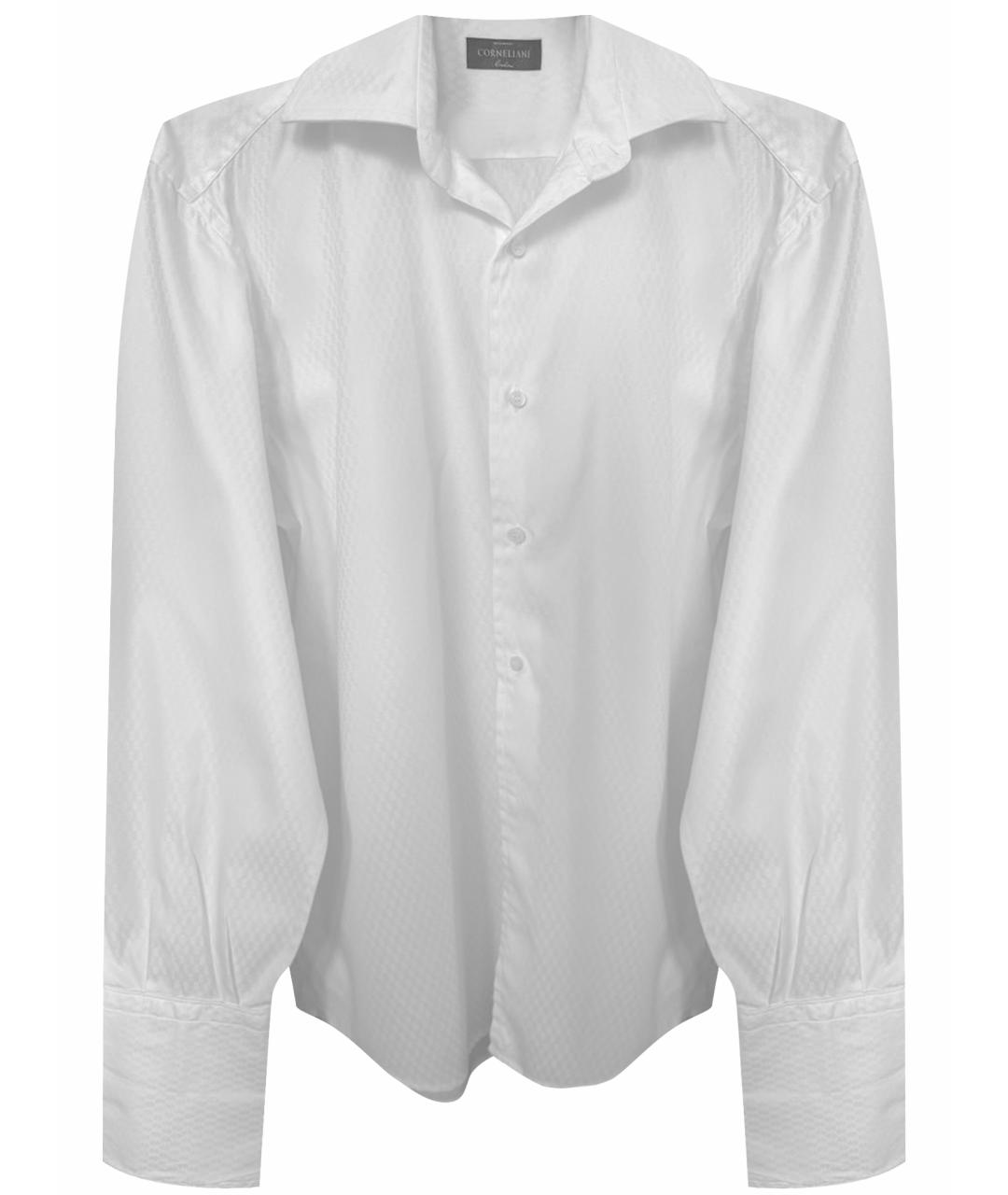 CORNELIANI Белая хлопковая классическая рубашка, фото 1