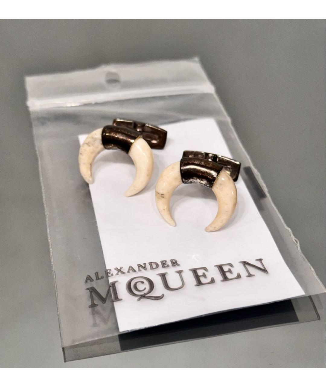 ALEXANDER MCQUEEN Белые запонки, фото 6