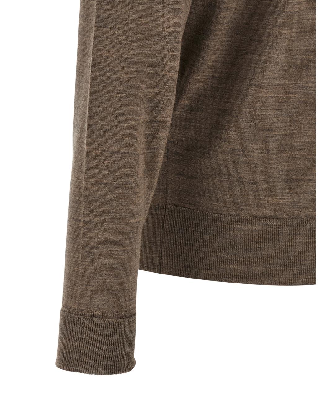 JOHN SMEDLEY Коричневый шерстяной джемпер / свитер, фото 4