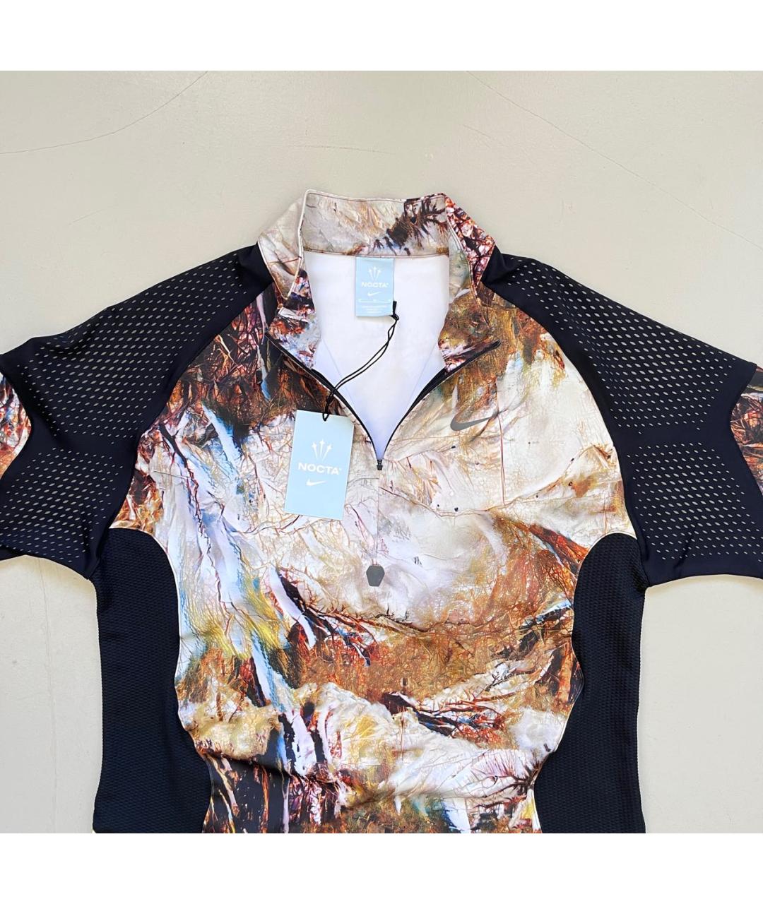 NIKE Коричневая синтетическая футболка, фото 3