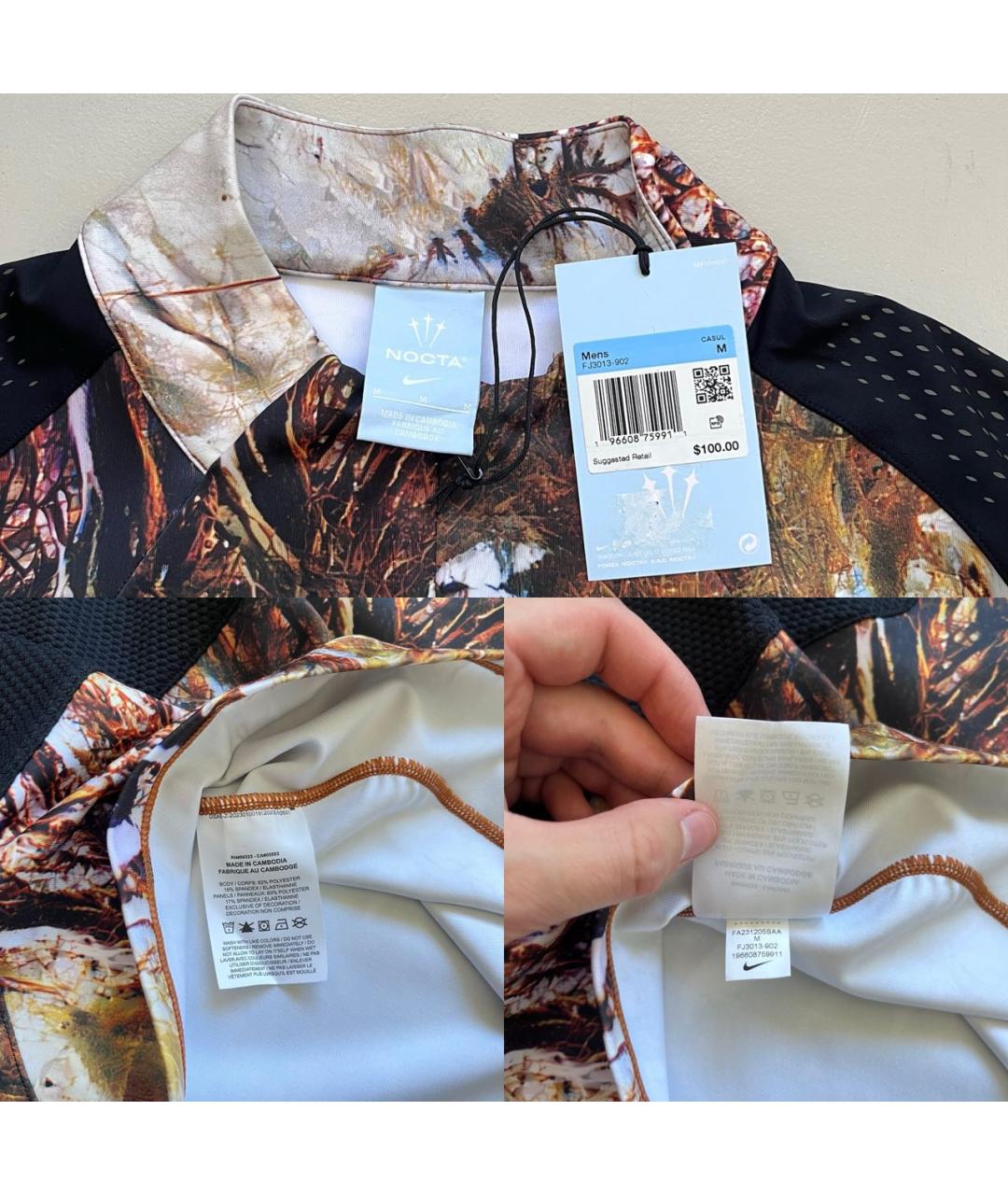 NIKE Коричневая синтетическая футболка, фото 7
