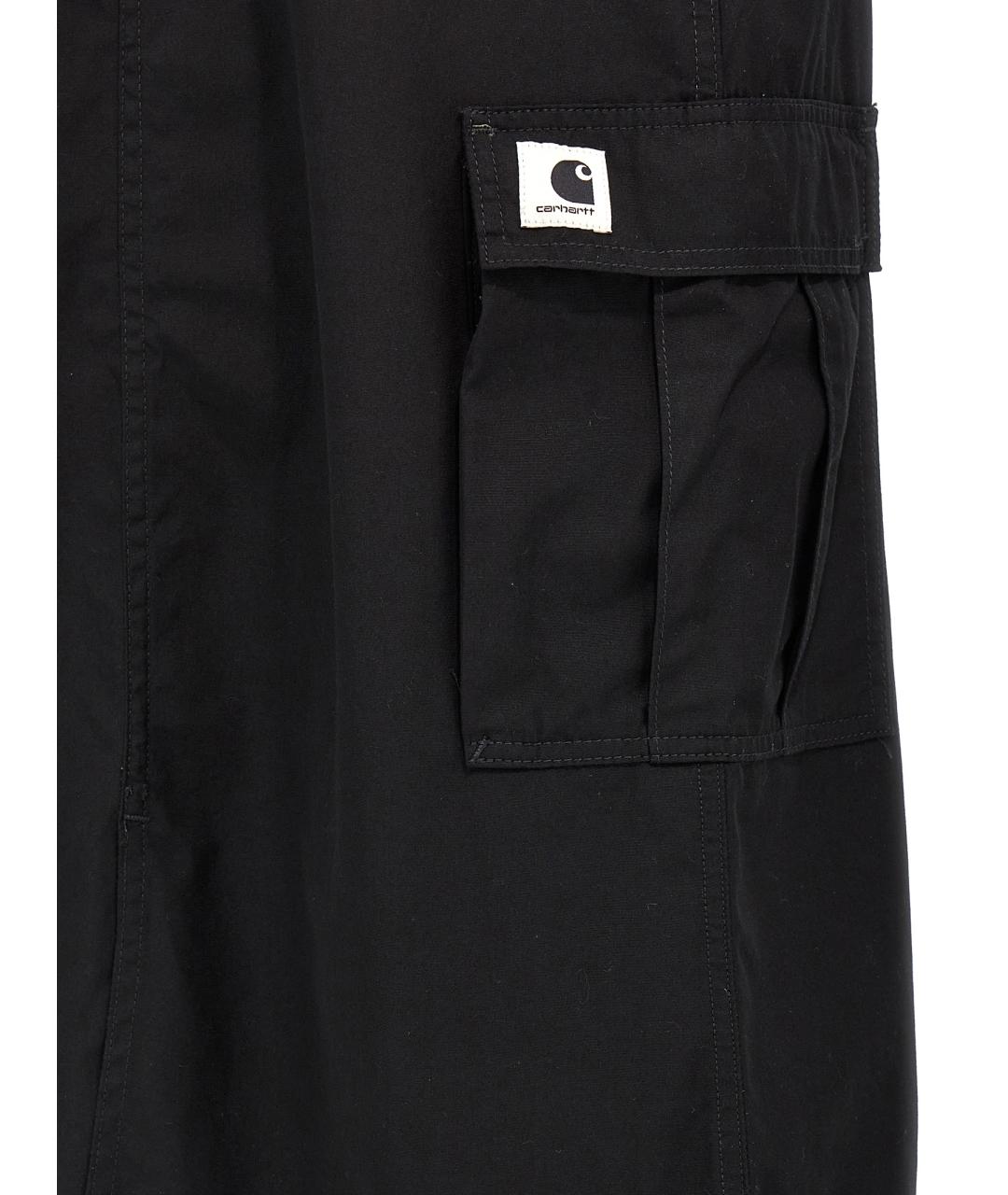 CARHARTT WIP Черная хлопковая юбка миди, фото 4