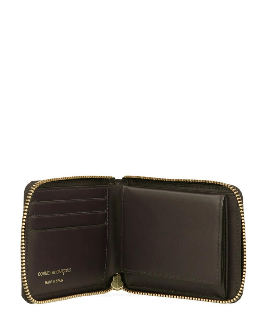 COMME DES GARÇONS WALLET Коричневый кожаный кошелек, фото 3