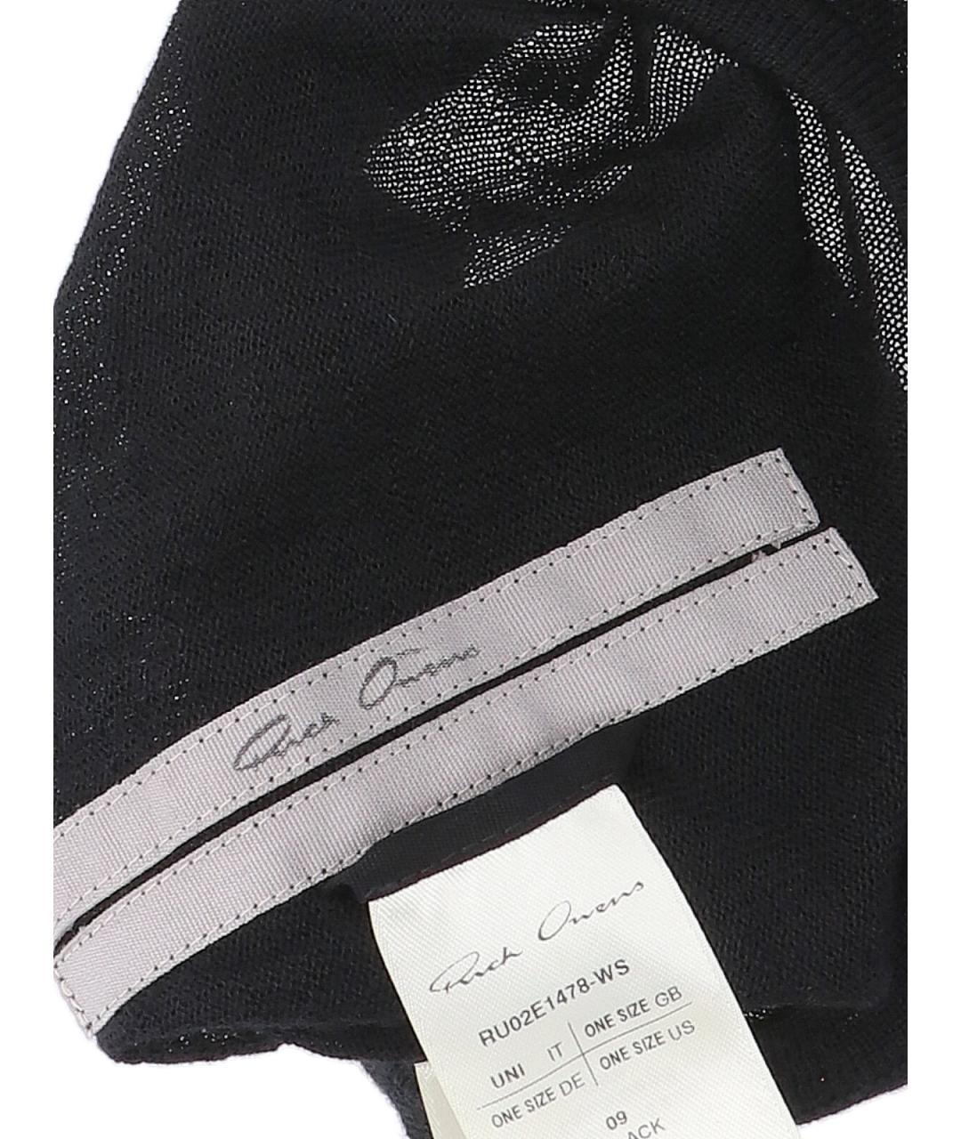 RICK OWENS Черная кашемировая шапка, фото 3