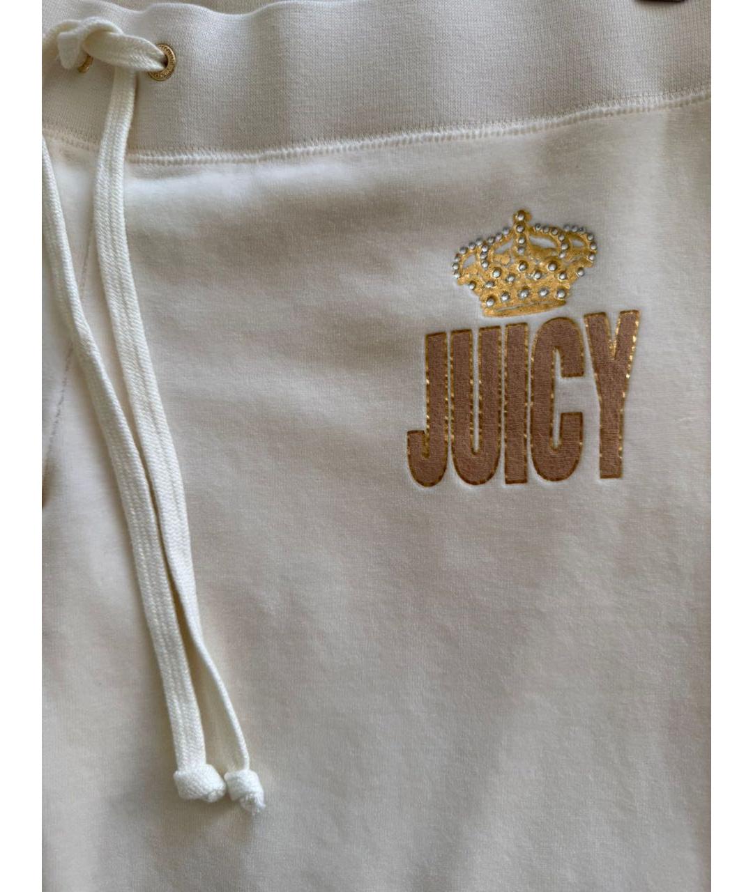 JUICY COUTURE Белые хлопковые спортивные брюки и шорты, фото 2