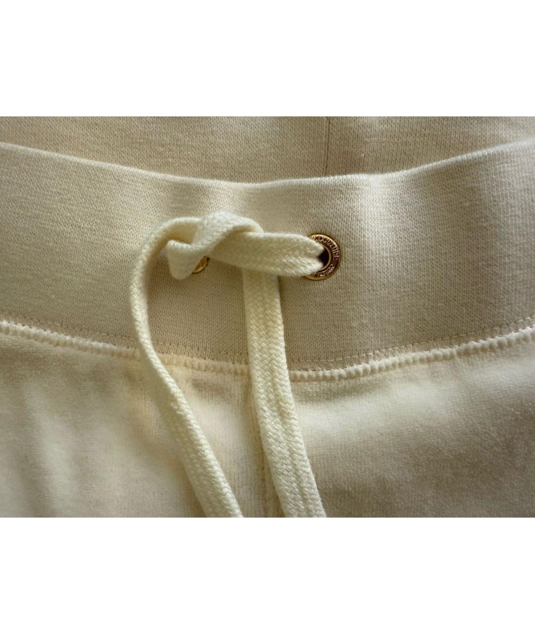 JUICY COUTURE Белые хлопковые спортивные брюки и шорты, фото 4