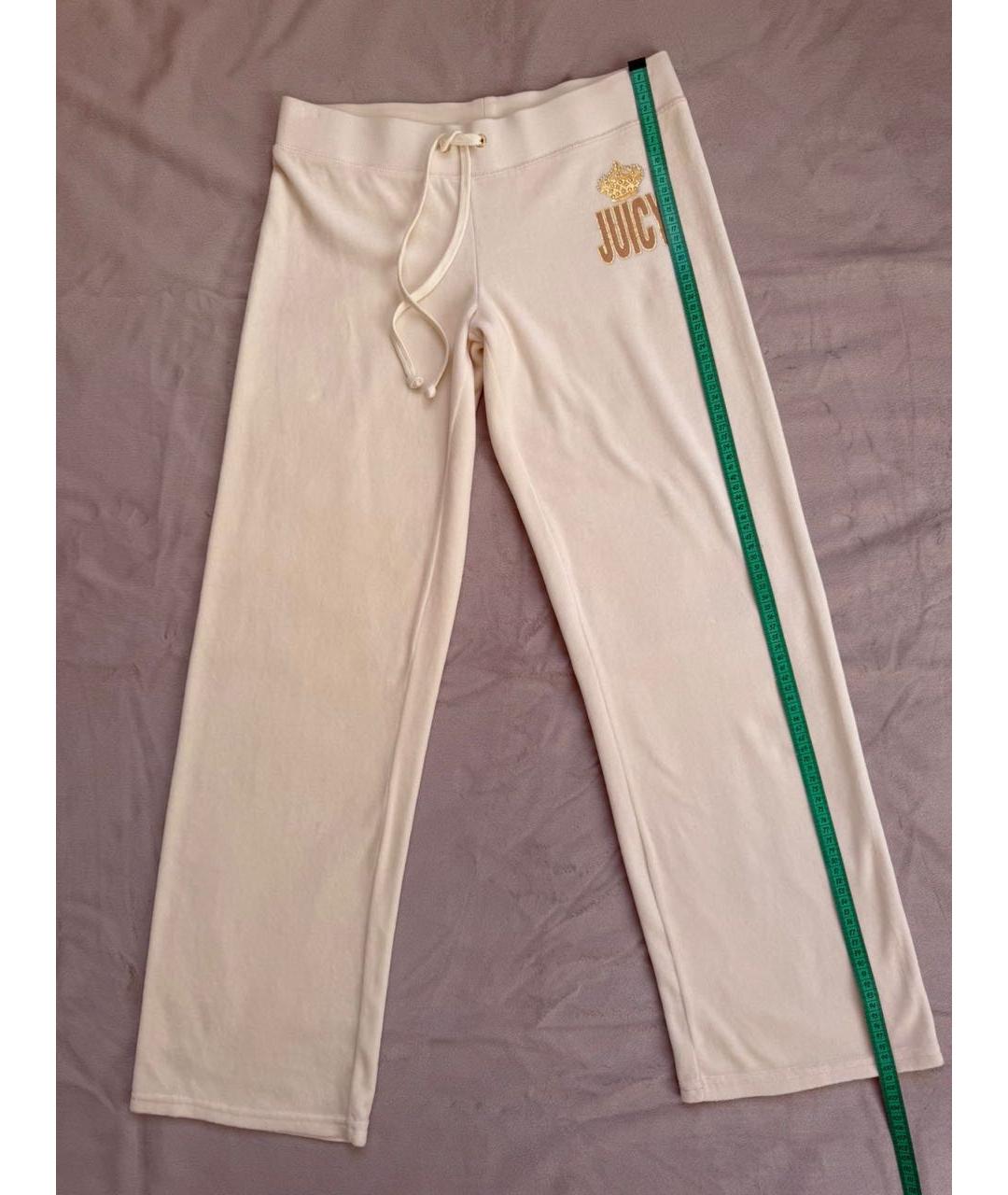 JUICY COUTURE Белые хлопковые спортивные брюки и шорты, фото 5