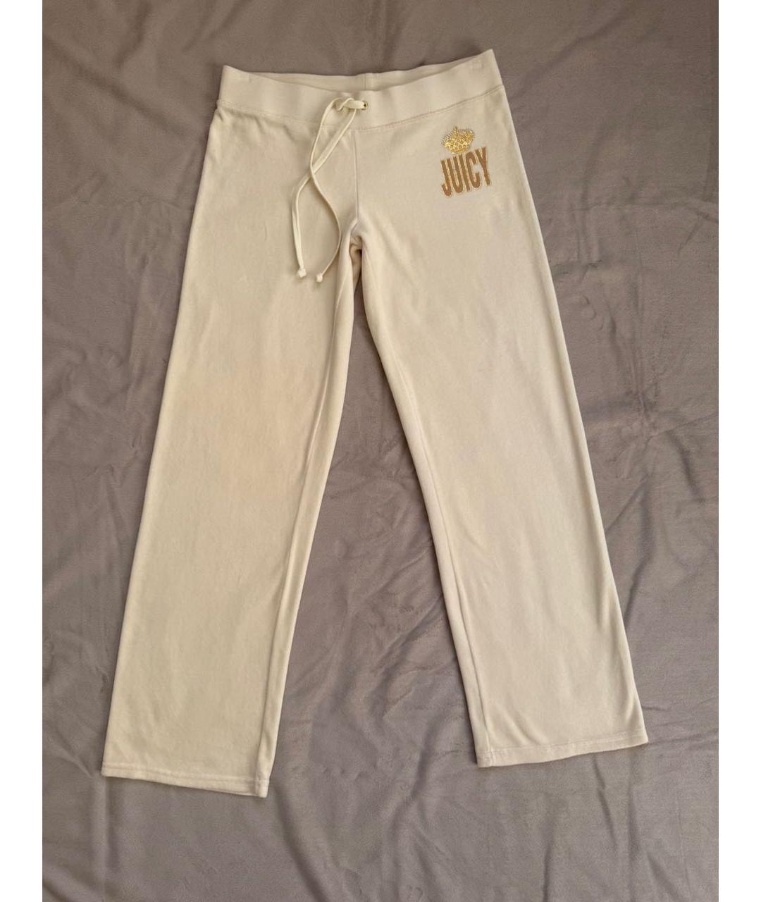JUICY COUTURE Белые хлопковые спортивные брюки и шорты, фото 8