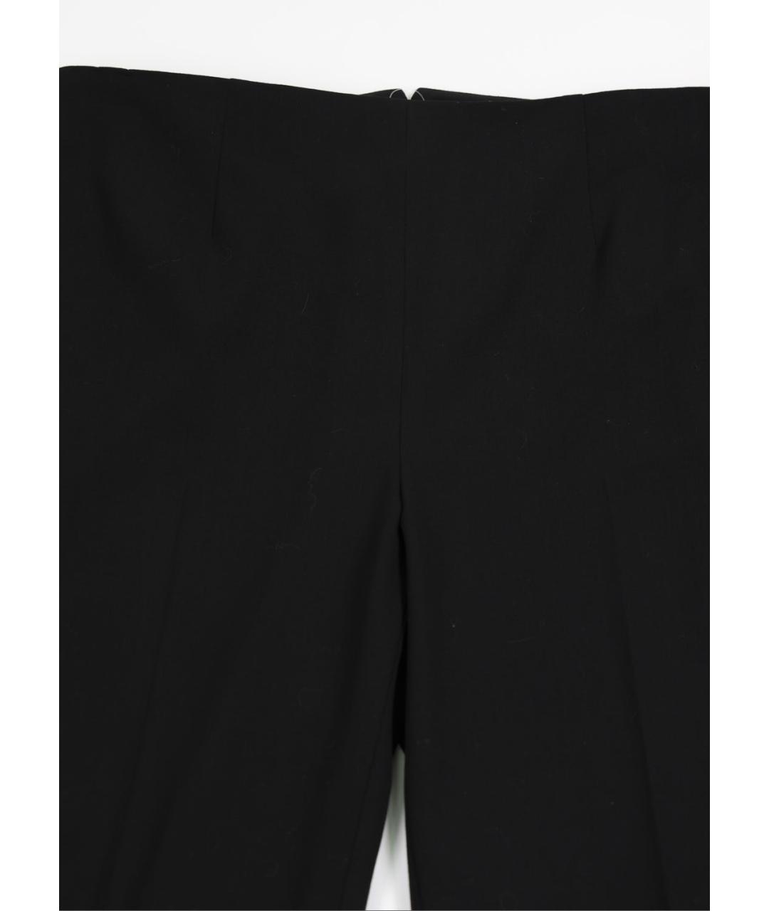 RALPH LAUREN Черные шерстяные прямые брюки, фото 4
