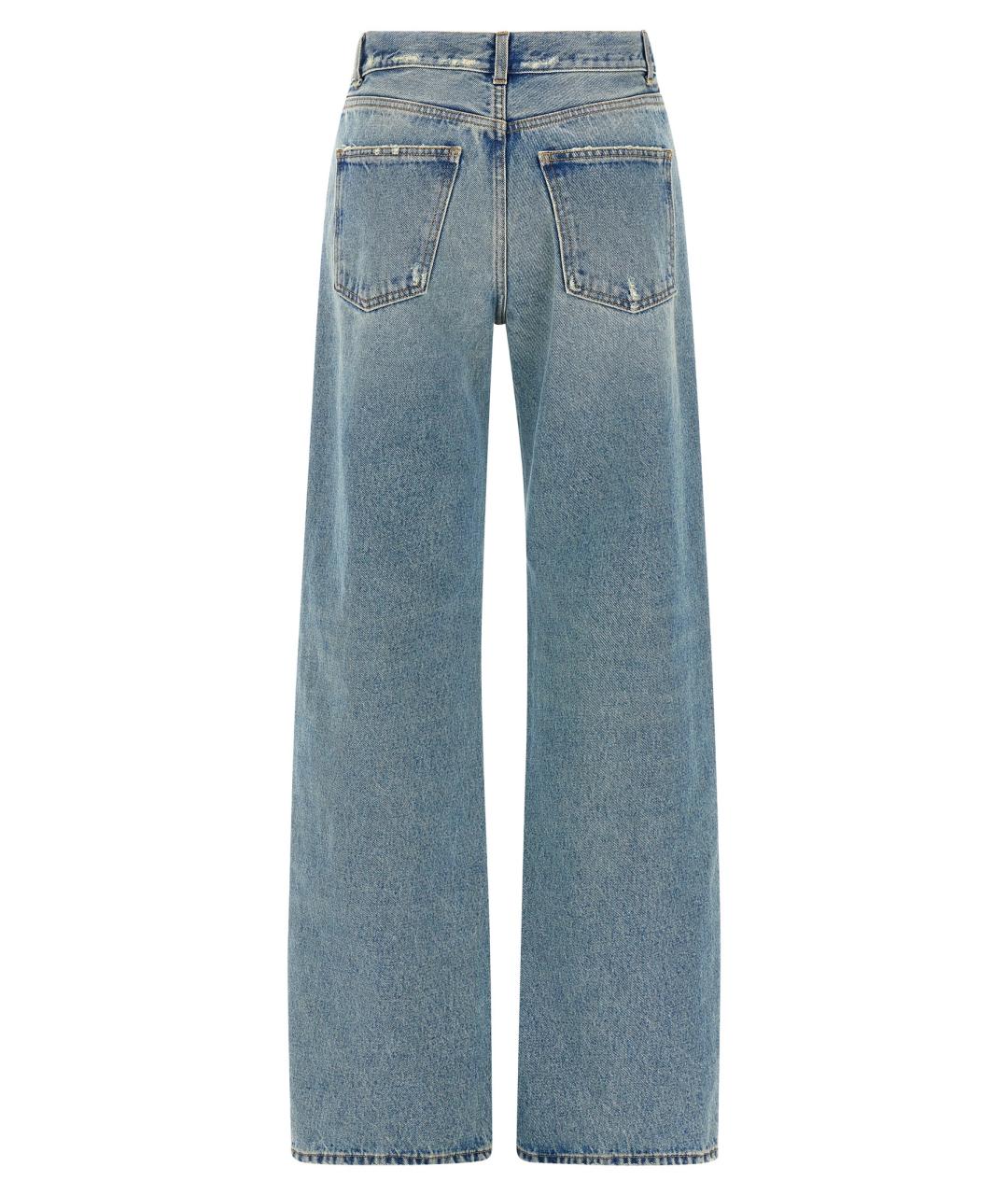 ARMARIUM Голубые хлопковые прямые джинсы, фото 2