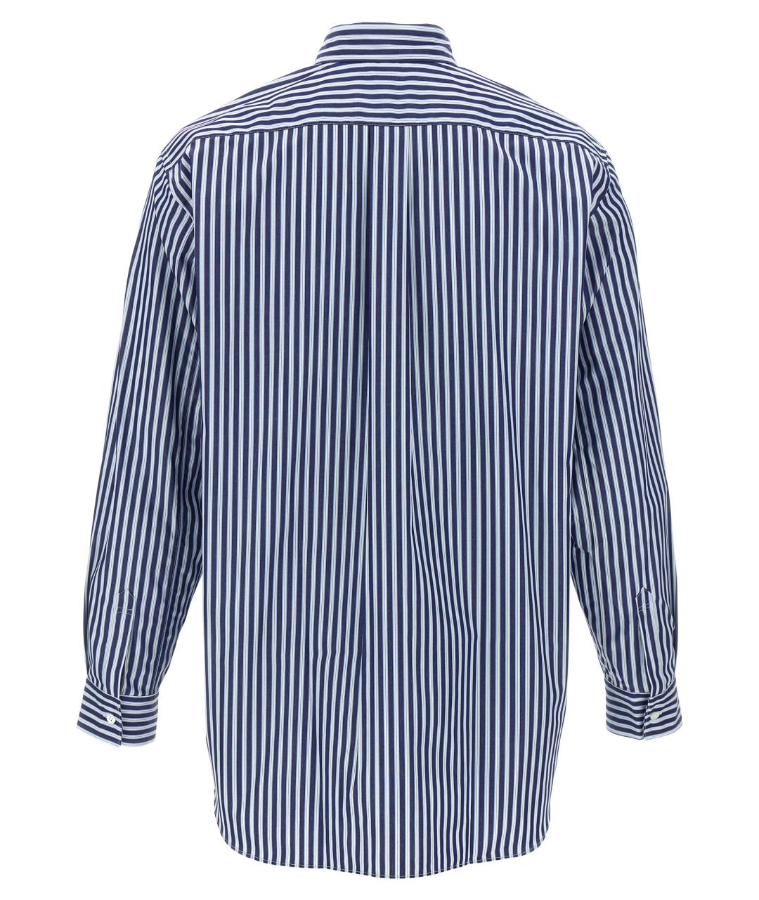 COMME DES GARÇONS SHIRT Синяя хлопковая кэжуал рубашка, фото 2