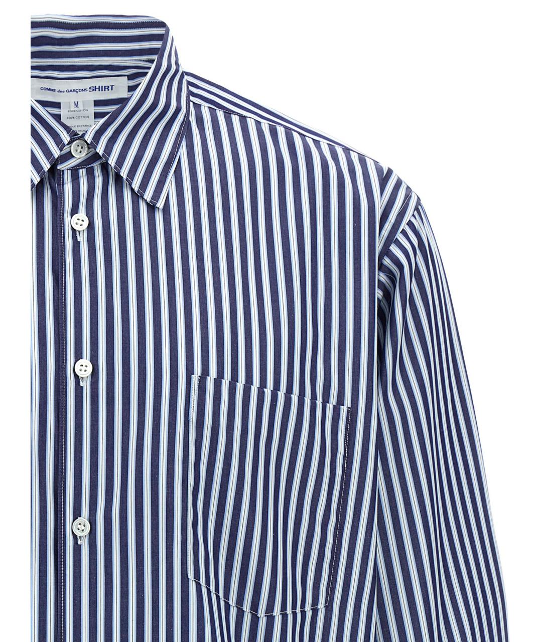 COMME DES GARÇONS SHIRT Синяя хлопковая кэжуал рубашка, фото 3