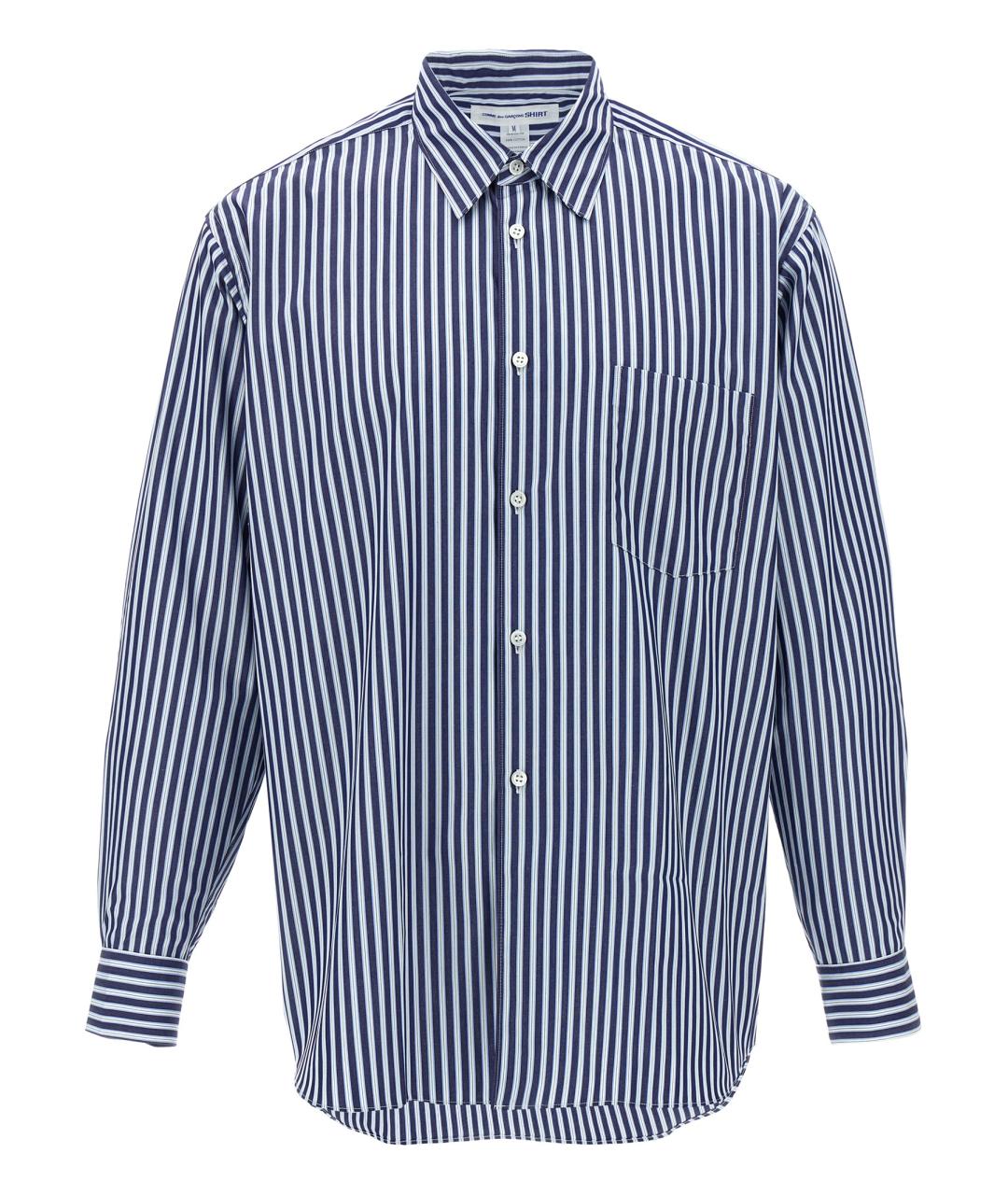 COMME DES GARÇONS SHIRT Синяя хлопковая кэжуал рубашка, фото 1