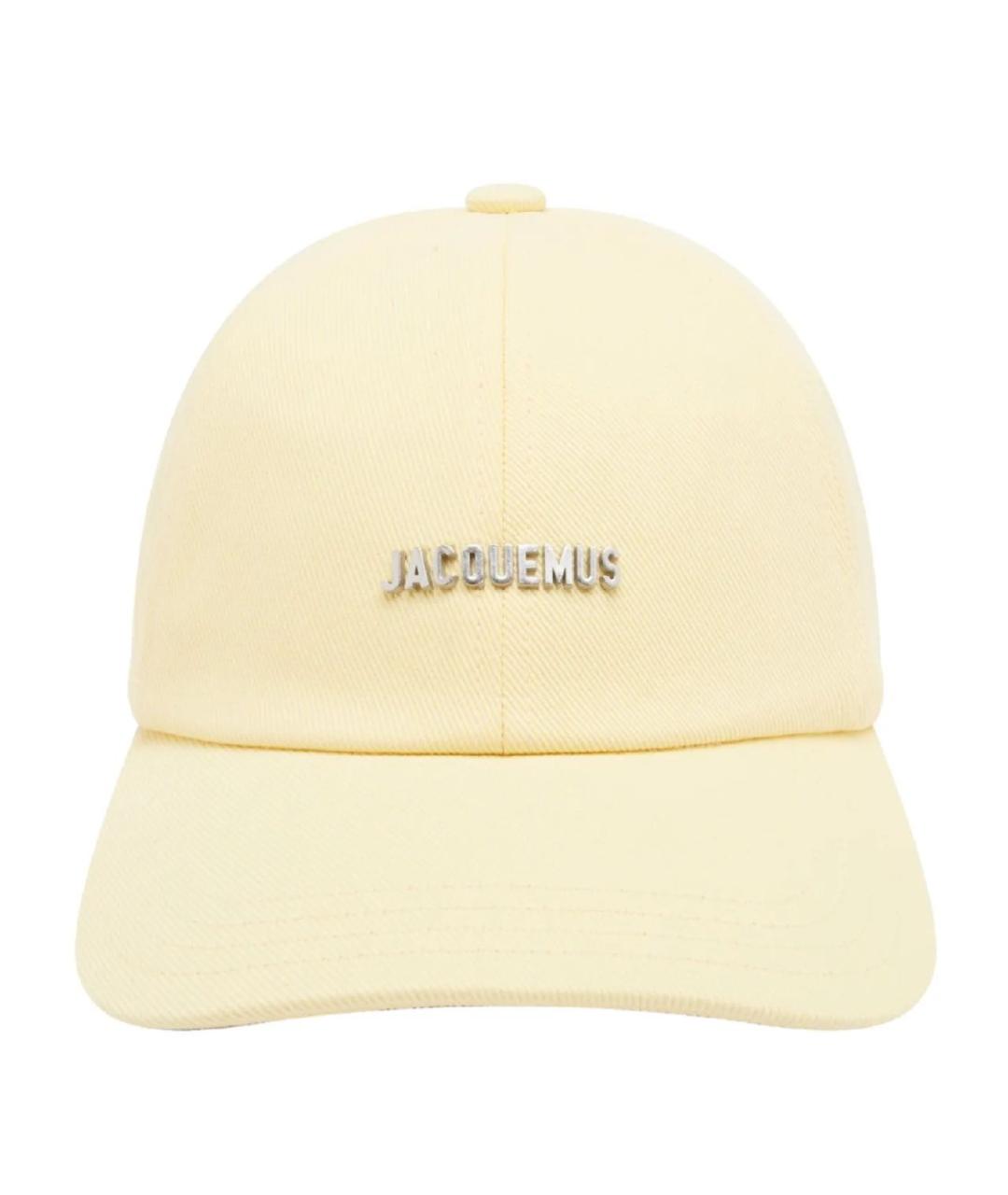 JACQUEMUS Желтая хлопковая кепка, фото 1