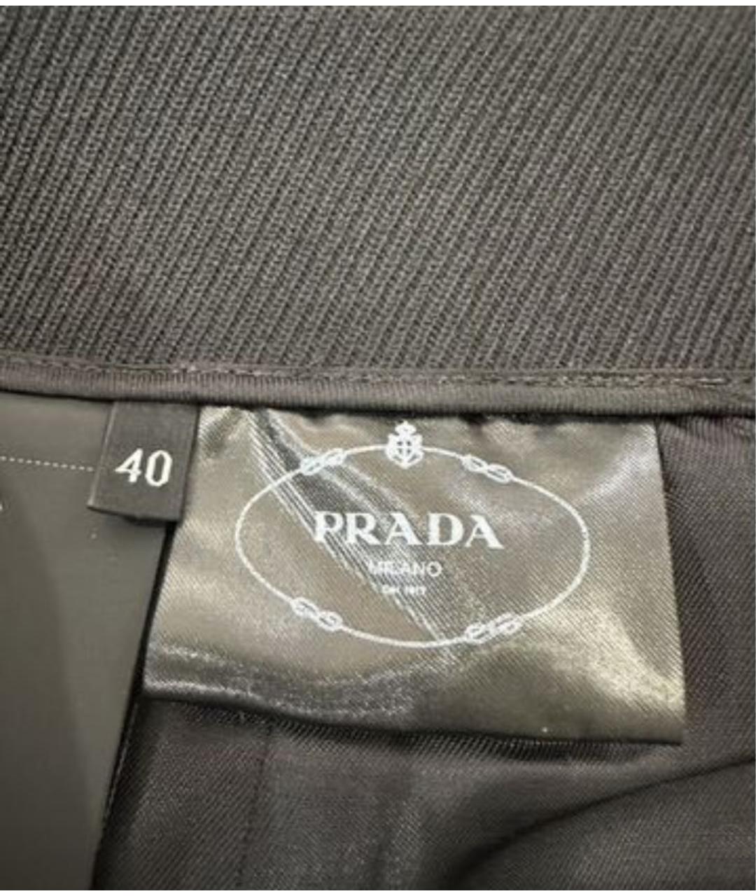 PRADA Черная шерстяная юбка макси, фото 5
