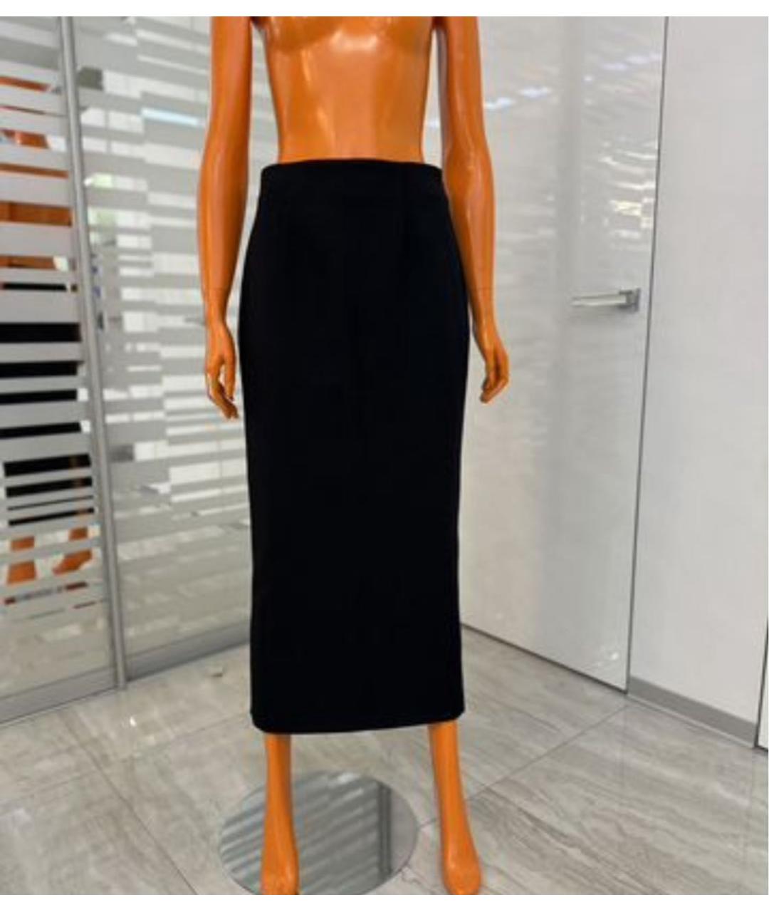 PRADA Черная шерстяная юбка макси, фото 9
