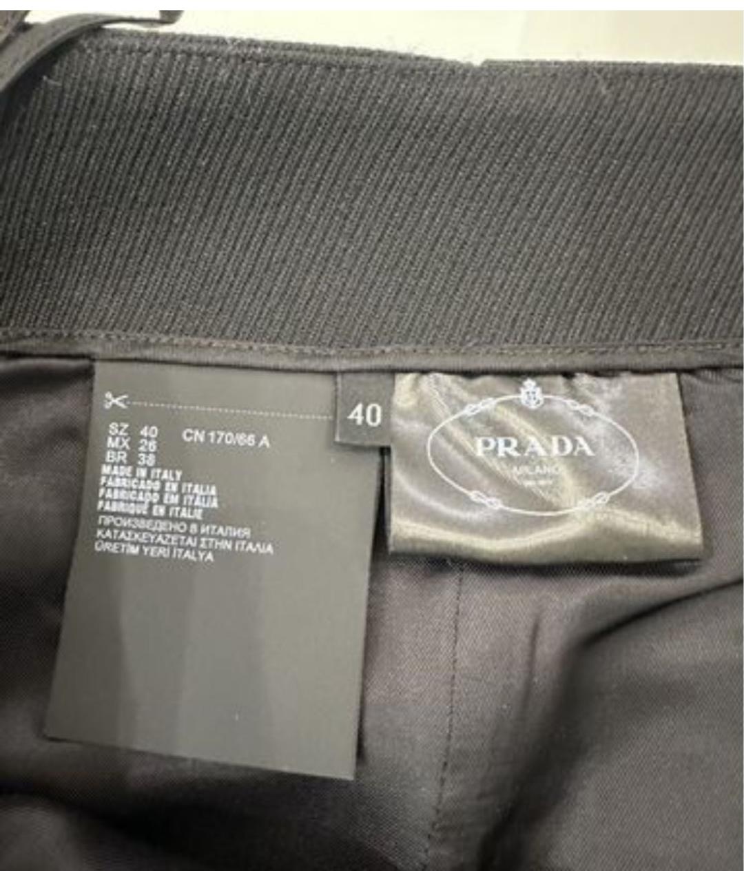 PRADA Черная шерстяная юбка макси, фото 6