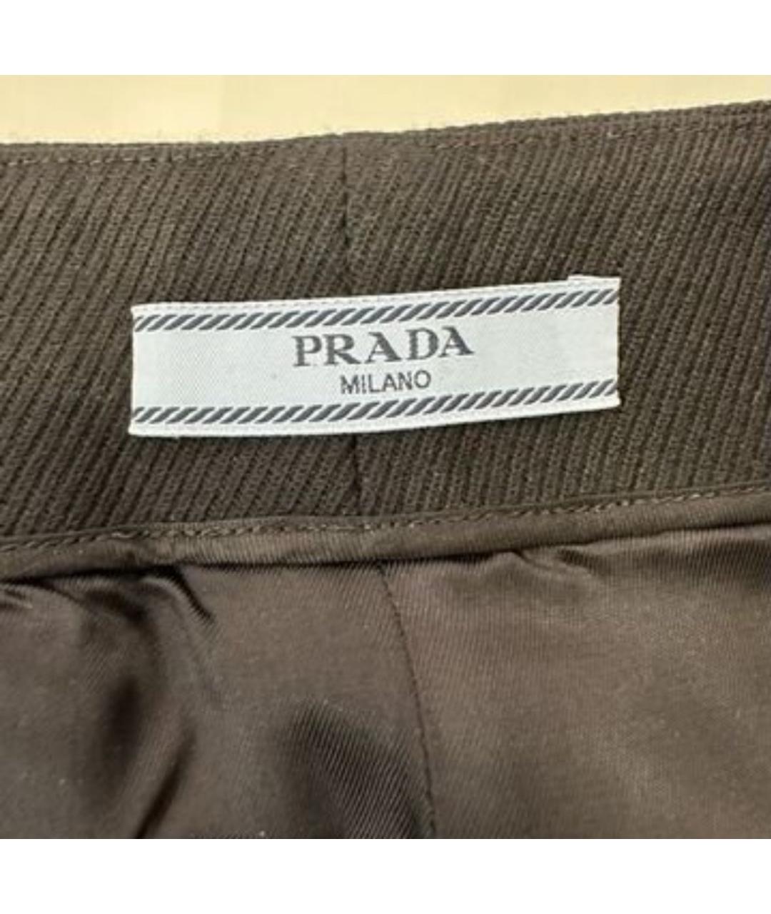 PRADA Черная шерстяная юбка макси, фото 3