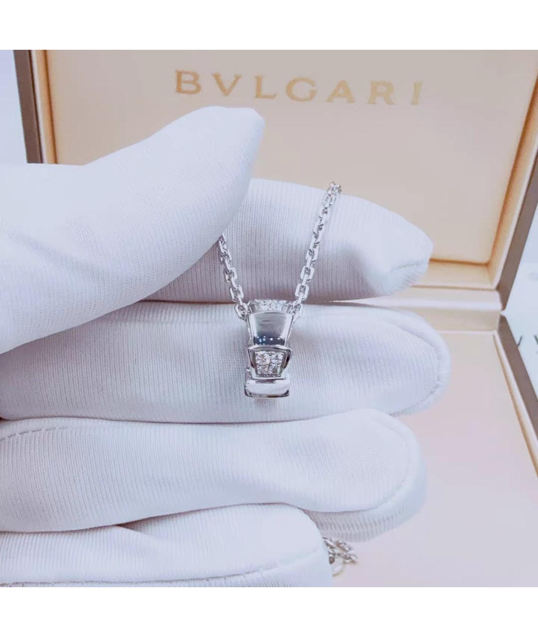 BVLGARI Белое колье из белого золота, фото 2