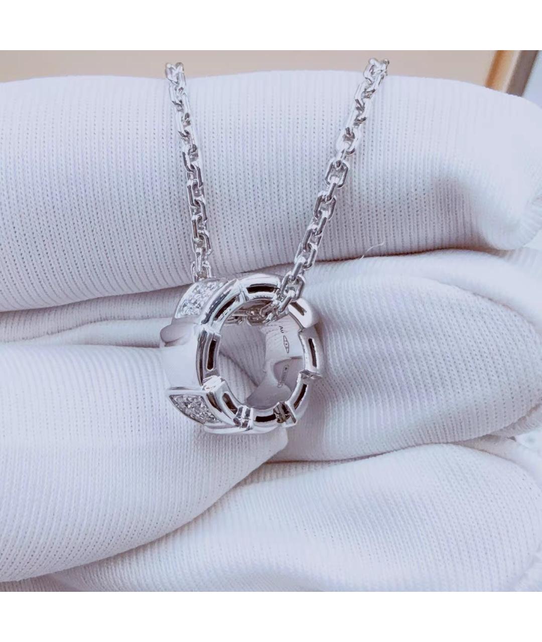 BVLGARI Белое колье из белого золота, фото 4