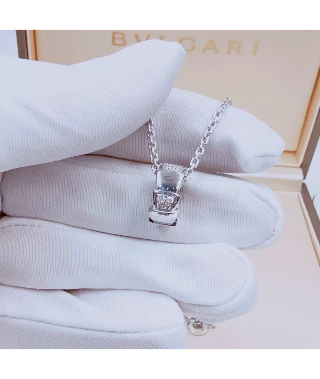 BVLGARI Белое колье из белого золота, фото 3