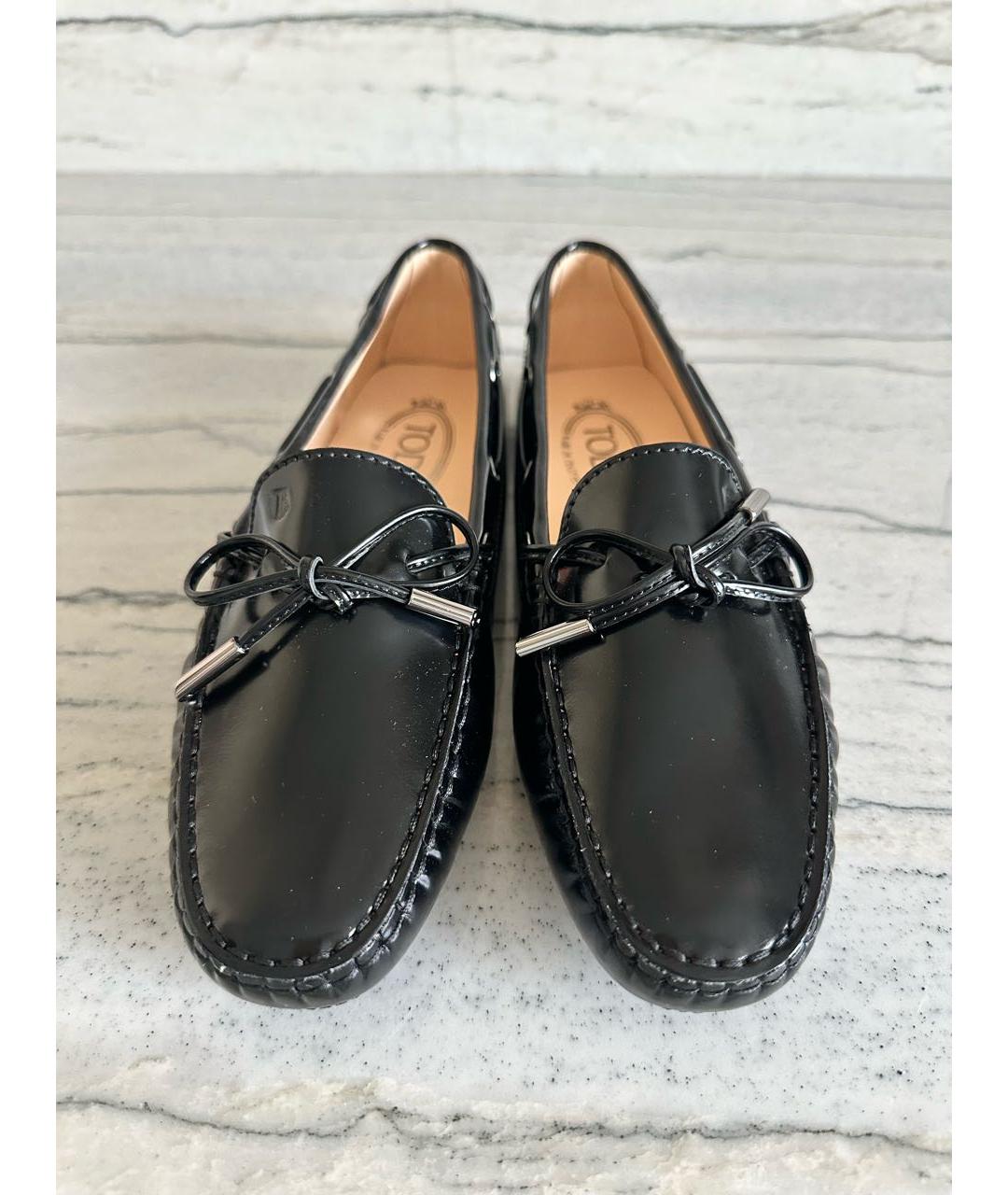TOD'S Черные мокасины из лакированной кожи, фото 2