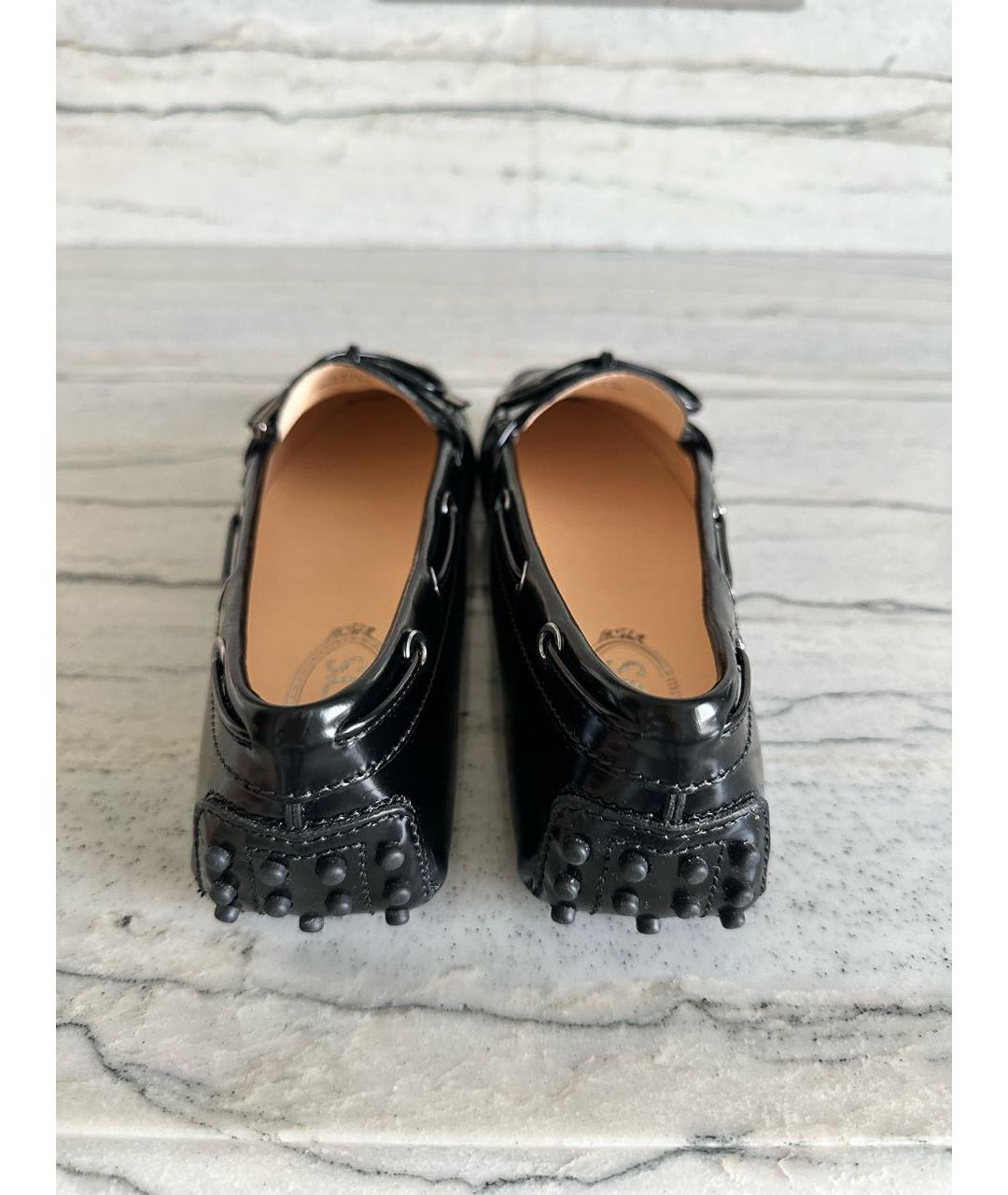 TOD'S Черные мокасины из лакированной кожи, фото 4