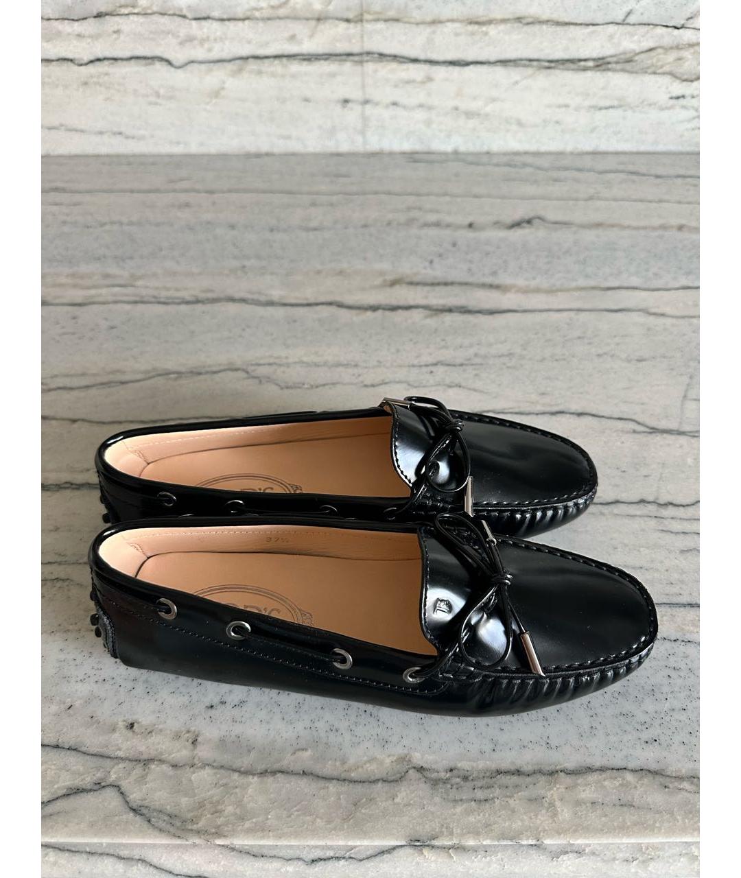 TOD'S Черные мокасины из лакированной кожи, фото 5