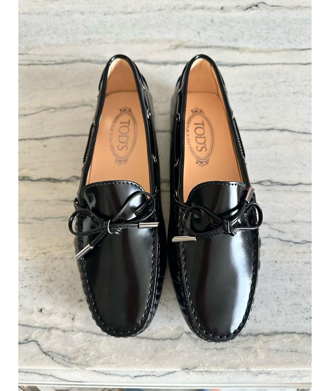 TOD'S Черные мокасины из лакированной кожи, фото 3