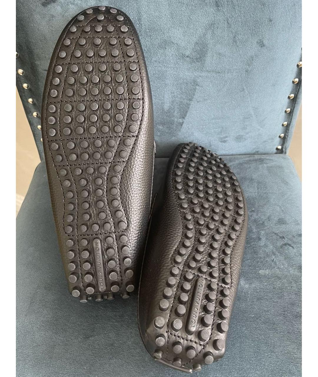 LOUIS VUITTON Черные кожаные мокасины, фото 5