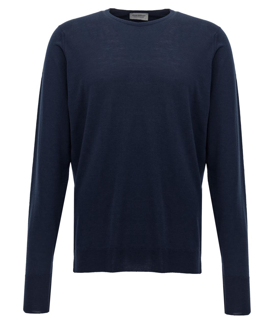 JOHN SMEDLEY Темно-синий шерстяной джемпер / свитер, фото 1