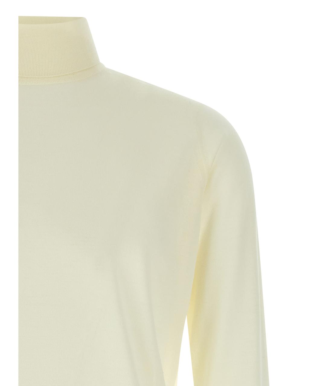 JOHN SMEDLEY Бежевый шерстяной джемпер / свитер, фото 3