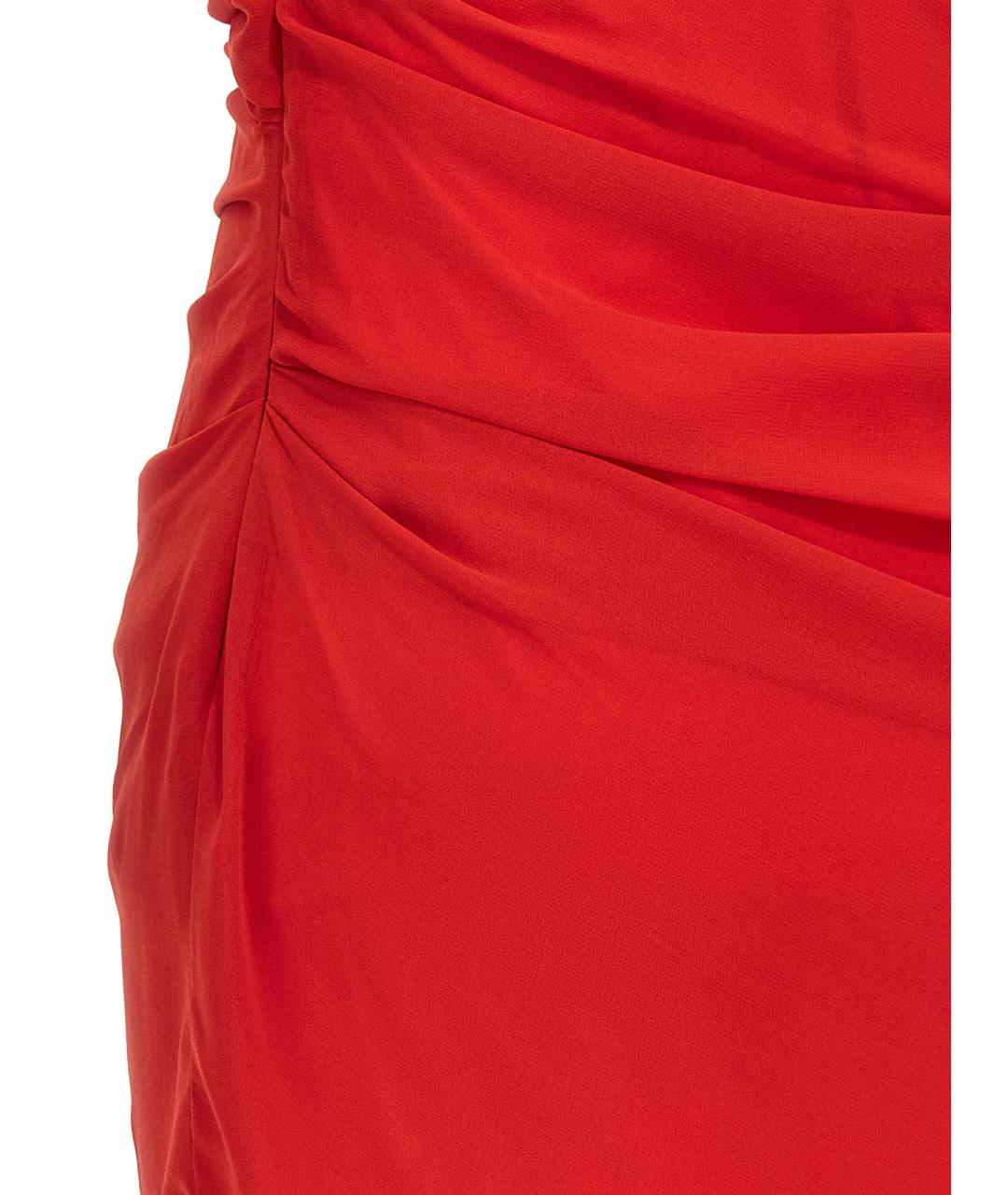 JACQUEMUS Красное полиэстеровое платье, фото 4