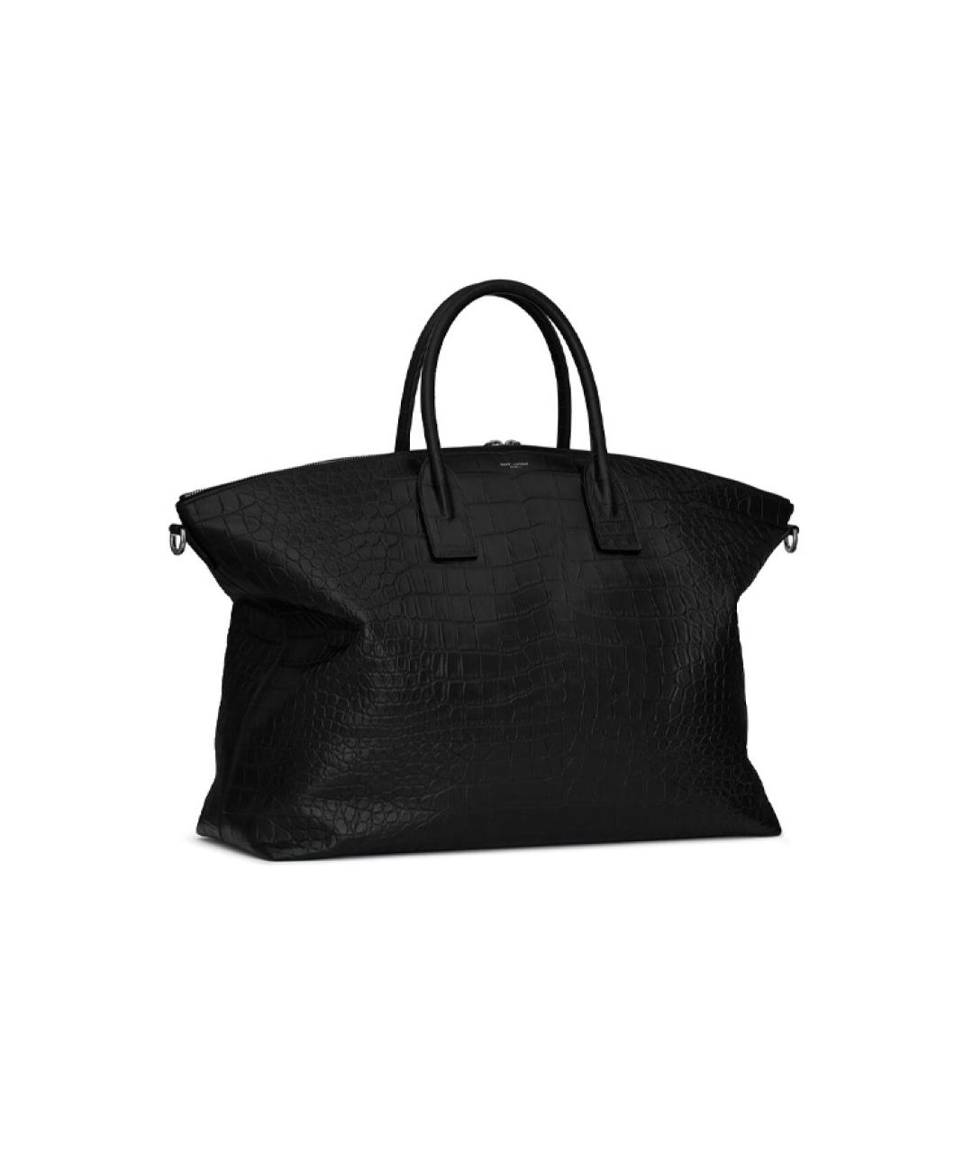 SAINT LAURENT Черная кожаная сумка на плечо, фото 2