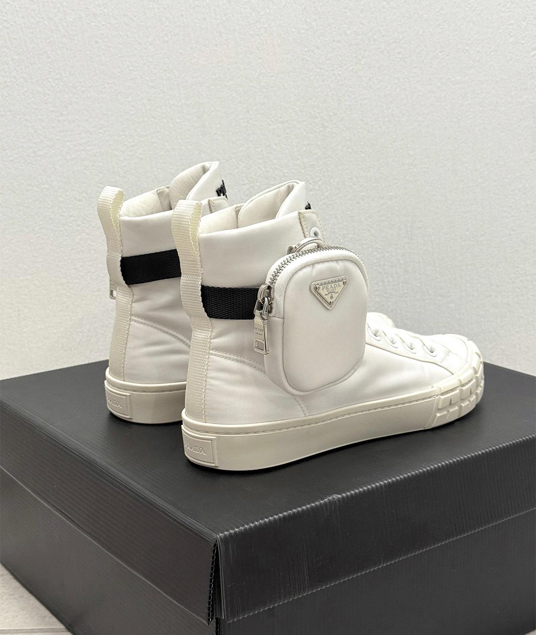 PRADA Белые высокие кроссовки / кеды, фото 6