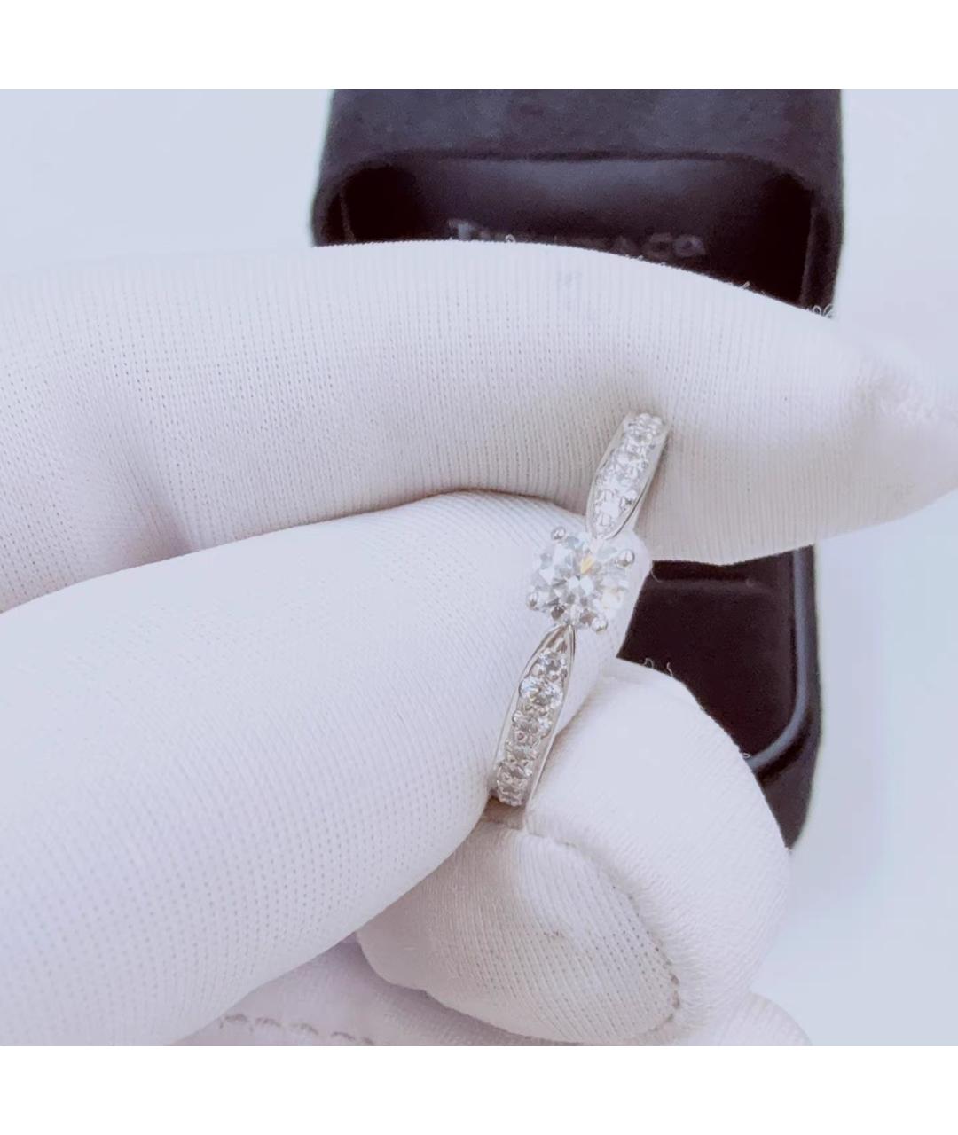 TIFFANY&CO Белое платиновое кольцо, фото 7
