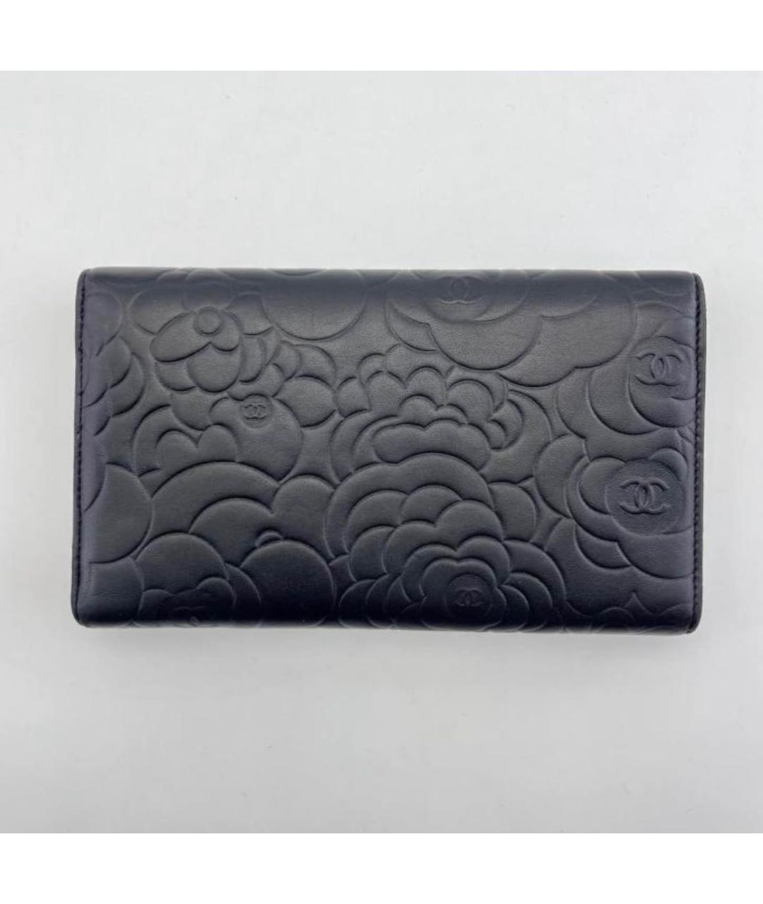 CHANEL Черный кожаный кошелек, фото 3