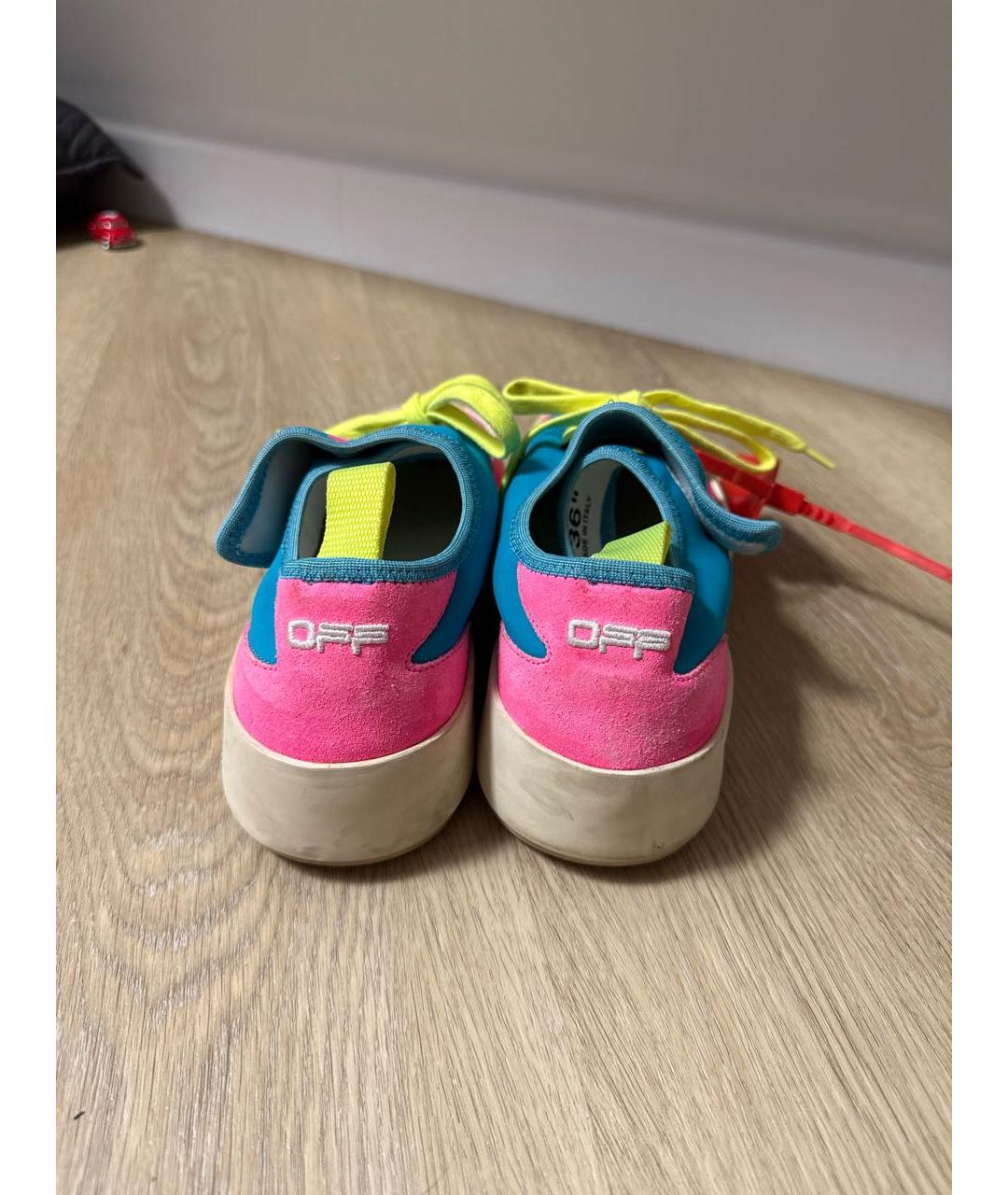 OFF-WHITE Мульти замшевые кеды, фото 4