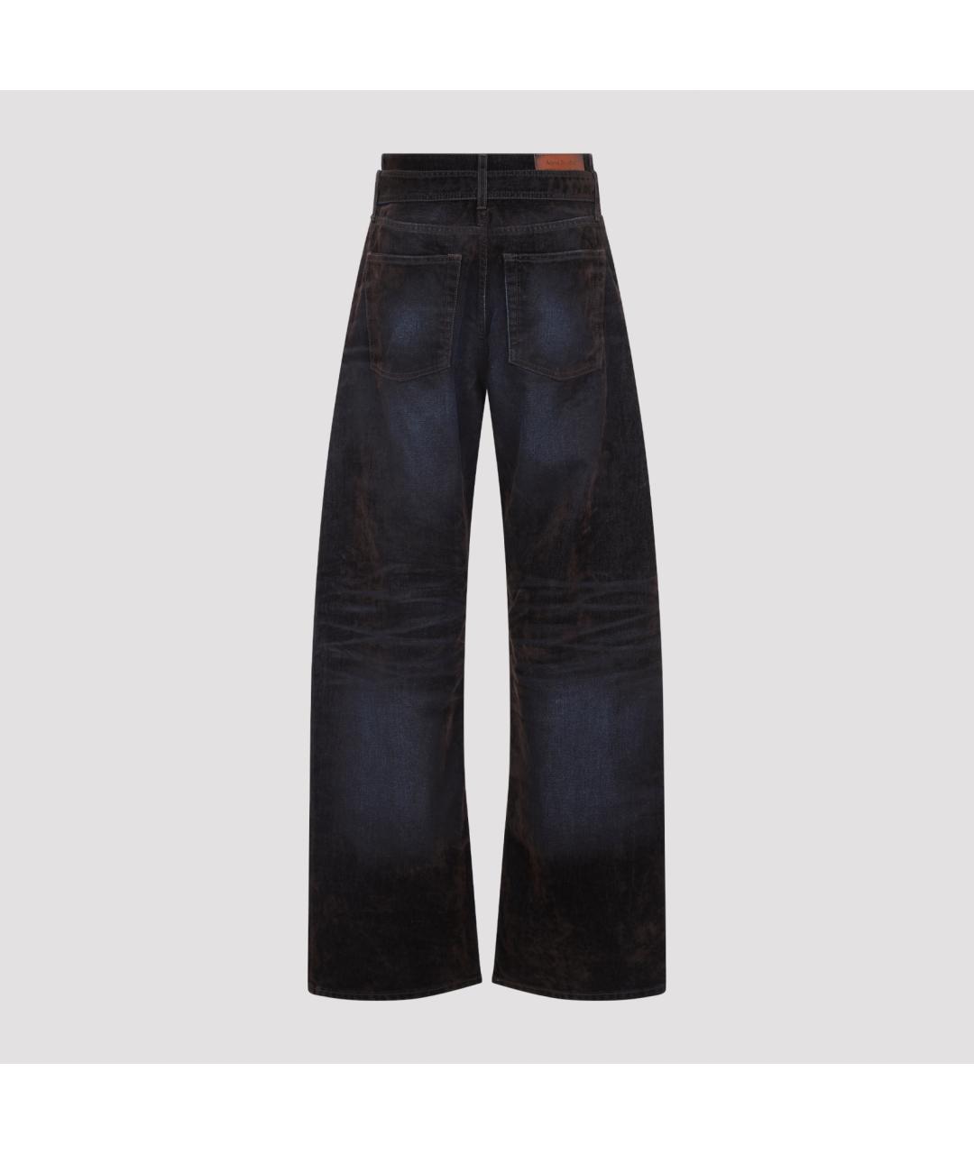 ACNE STUDIOS Синие хлопковые прямые брюки, фото 2