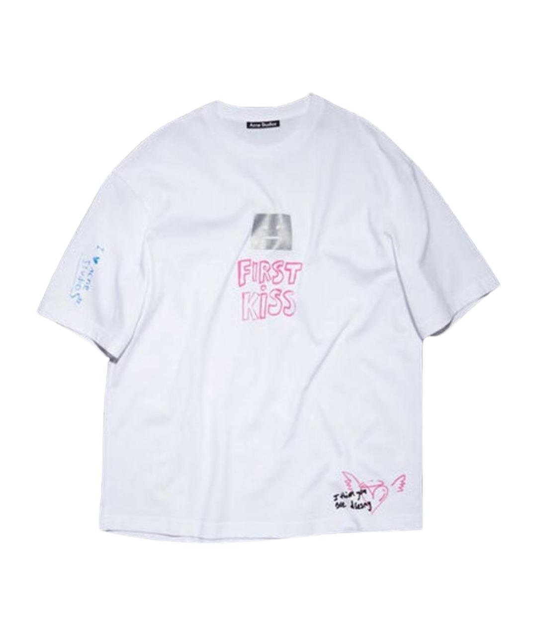 ACNE STUDIOS Белая хлопковая футболка, фото 1