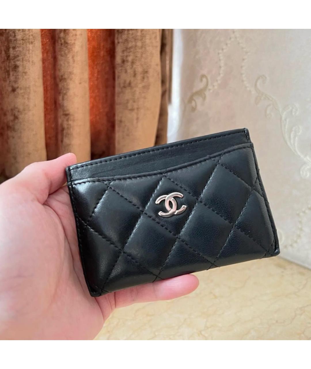 CHANEL Черный кожаный кардхолдер, фото 9