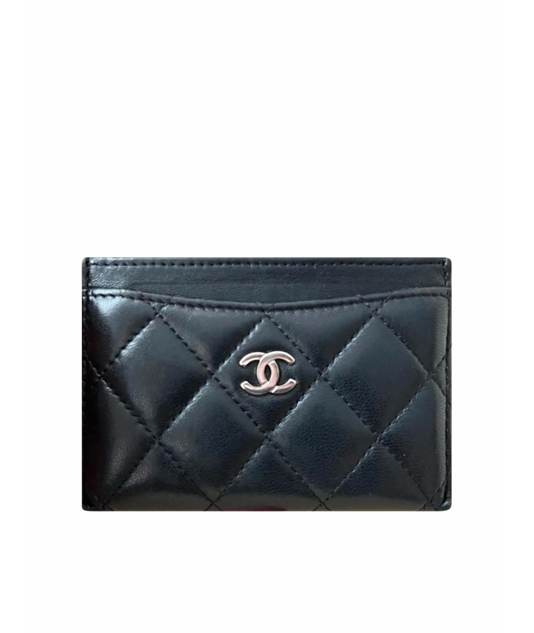 CHANEL Черный кожаный кардхолдер, фото 1